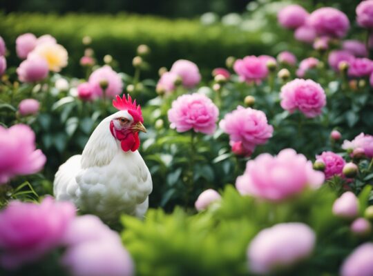 can chicken eat peonies?