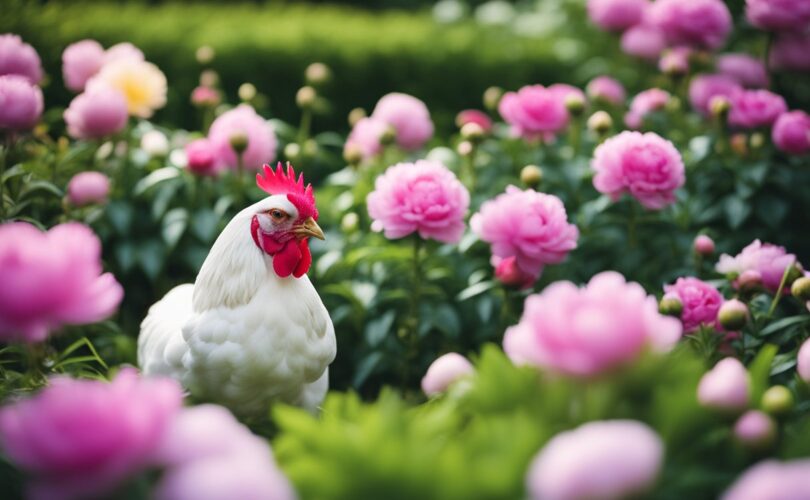 can chicken eat peonies?